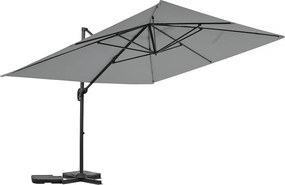 Aluminiowy parasol ogrodowy Sky 4" offset - 3 x 4 m - Szary