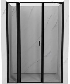 Mexen Mist drzwi prysznicowe uchylne lewe 140 cm, czarna ramka, czarne - 8A4-140-001-70-70-L