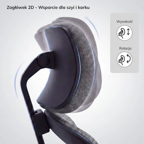 Ergonomiczny fotel biurowy ciemnoszary AXIS