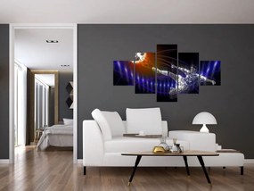Obraz skaczącego piłkarza (125x70 cm)