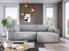 Narożnik POSO XL Prawostronny zestaw z poduszkami wolnostojący tkanina POSO 110 WERSAL