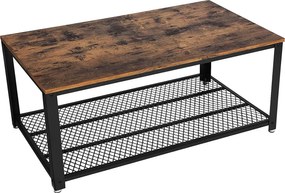 Industrialny stolik do salonu z półką M8-E10