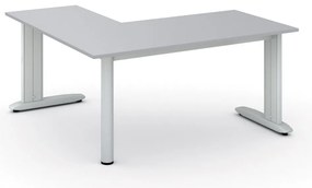 Narożne biurko PRIMO FLEXIBLE, 160x160 cm, szary