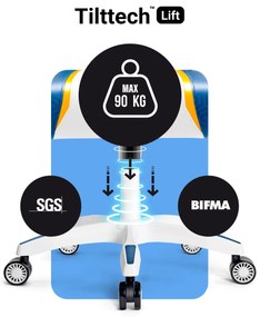 Fotel Gamingowy Diablo X-One 2.0 Small: Aqua Blue