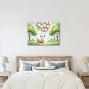 Obraz na szkle – Szczęśliwy lis (70x50 cm)
