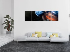Obraz planety w kosmosie (170x50 cm)