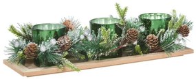 Zestaw trzech świeczników tealight na ozdobnej podstawce