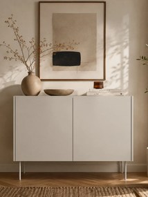 Komoda Desin 120 cm dwudrzwiowa - kaszmir / dąb nagano