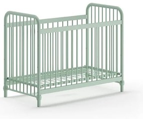 Zielone metalowe łóżeczko 60x120 cm BRONXX – Vipack