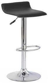 Krzesło barowe 84x40 cm czarne/chrom