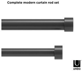 Stalowy podwójny regulowany karnisz 91 - 168 cm Cappa – Umbra
