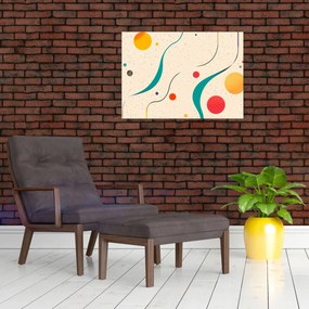 Obraz na szkle - Minimalistyczna kolorowa ilustracja (70x50 cm)