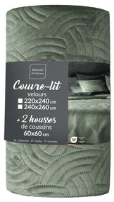 Welwetowy komplet pościeli SOLANGE, narzuta + 2 poszewki na poduszki