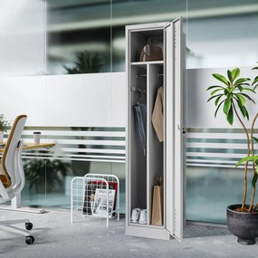 Szafka pracownicza metalowa szara: KACPER 1 Plus