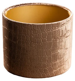 Abażur welurowy w designie krokodyla ze złotym wnętrzem 18/18/14