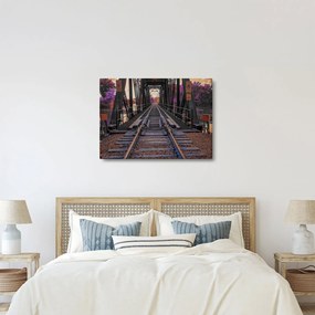 Obraz mostu kolejowego (70x50 cm)