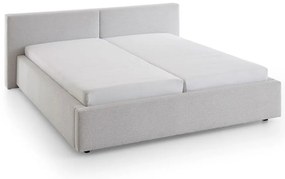 Tapicerowane łóżko dwuosobowe bez stelaża 160x200 cm w kolorze srebra Cube – Meise Möbel