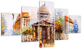 Obraz - Malowana miejska pamiątka (125x70 cm)