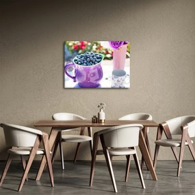 Obraz - jagody w filiżance (70x50 cm)