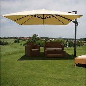 Obrotowy parasol wspornikowy MCW-A96 II,  kremowy bez stojaka