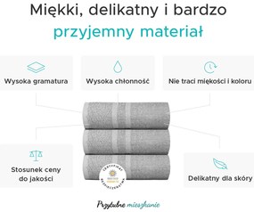 Ręcznik BASIC ORNAMENT  50 x 80 cm jasnoszary, 100% bawełna