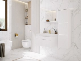 Zestaw mebli łazienkowych, Matowa biel, 90 x 110 cm