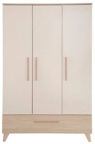 Kremowa/w naturalnym kolorze szafa dziecięca w dekorze dębu 118x190x52 cm Sidney – Roba