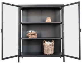 Czarna metalowa witryna 80x101,5 cm Brisbane – House Nordic