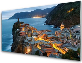 Panel Szklany do Kuchni Port U Stóp Majestatycznych Gór