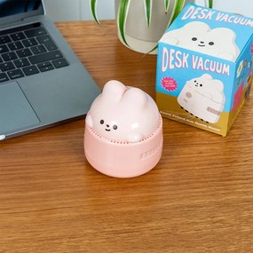 Różowy metalowo-plastikowy odkurzacz biurkowy Bunny – Rex London