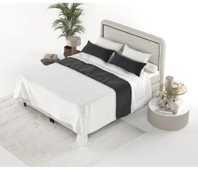 Jasnoszare łóżko boxspring 200x200 cm Dove – Maison de Rêve