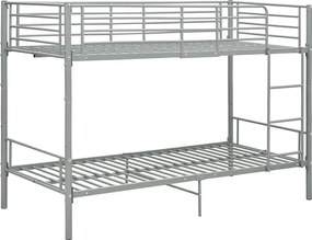 Szare metalowe łóżko piętrowe 90x200 cm F0-L49