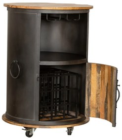 Czarna metalowa szafka na wino liczba butelek 9, 60x85 cm Luni – Interia Home &amp; Living