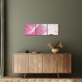 Obraz - Makro kwiat (z zegarem) (90x30 cm)