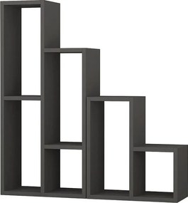 Nowoczesny regał na książki – 89 x 42 x 20 cm i 45 x 42 x 20 cm – Antracyt – Płyta wiórowa pokryta melaminą