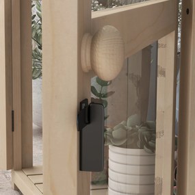 Outsunny Doniczka do szklarni Doniczka na rośliny, odporna na warunki atmosferyczne, 2 poziomy, drewno świerkowe, 103 x 61 x 103 cm, Naturalne