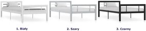 Białe metalowe łóżko jednoosobowe 90x200 cm - Sintra