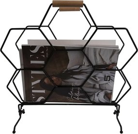 Uchwyt na czasopisma Honeycomb - Czarny