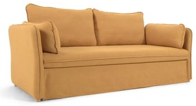 Musztardowa rozkładana sofa 210 cm Tanit – Kave Home