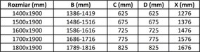 Mexen Pretoria Duo drzwi prysznicowe uchylne 150 cm, transparent, chrom - 852-150-000-02-00