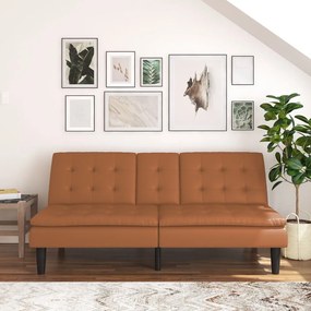 Koniakowa rozkładana sofa z imitacji skóry 191 cm Maine – Støraa