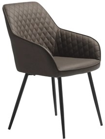 Brązowe krzesło z imitacji skóry Milton – Unique Furniture