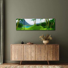 Obraz - Jeziora w dżungli (170x50 cm)