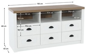 Komoda PROVANCE K6S, sosna andersen