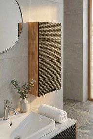 Czarna wisząca szafka łazienkowa R1-S15