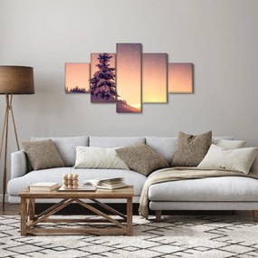 Obraz ośnieżonego drzewa na łące (125x70 cm)