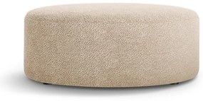 Jasnobrązowy puf z materiału bouclé Dia – Micadoni