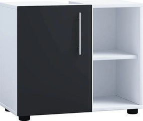 Szafka łazienkowa z drewna Flandu lll obrotowe drzwi