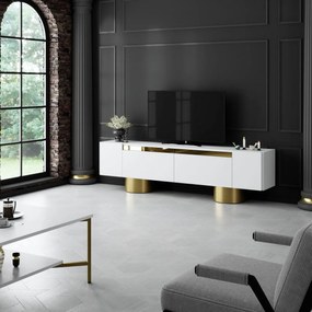 Stolik pod telewizor Bohem White and Gold