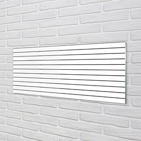 Szkło do Kuchni na Ścianę Minimalistyczne Czarne Kreski